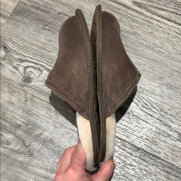 NIB UGG Men’s Brown Scuf Slipper Slides - Picture 4 of 10